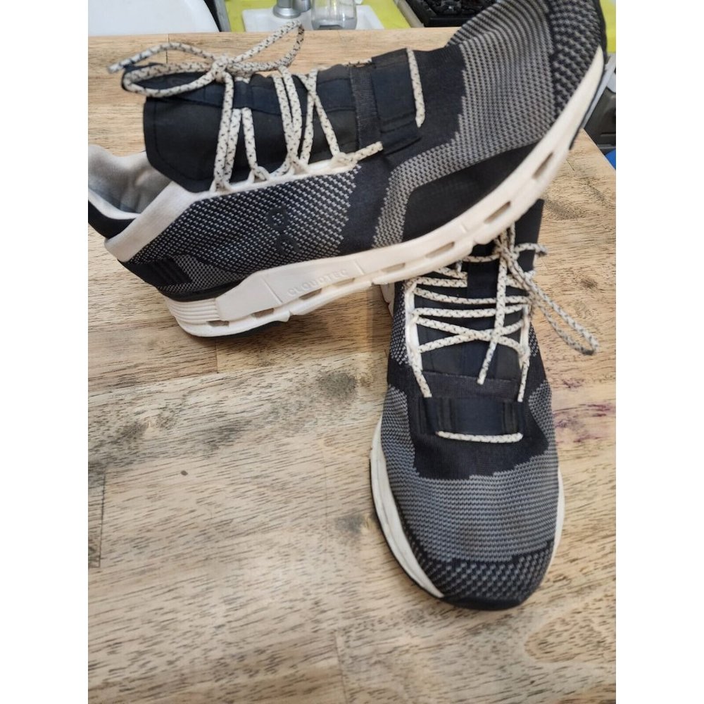 On Cloudnova 26.99265 Black White Running Shoes Men's Size 11 Athletic Sneakers